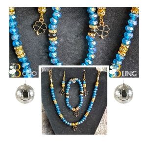 "LUCKY CHARM" Boho Bling Set Handmade Beaded Jewelry